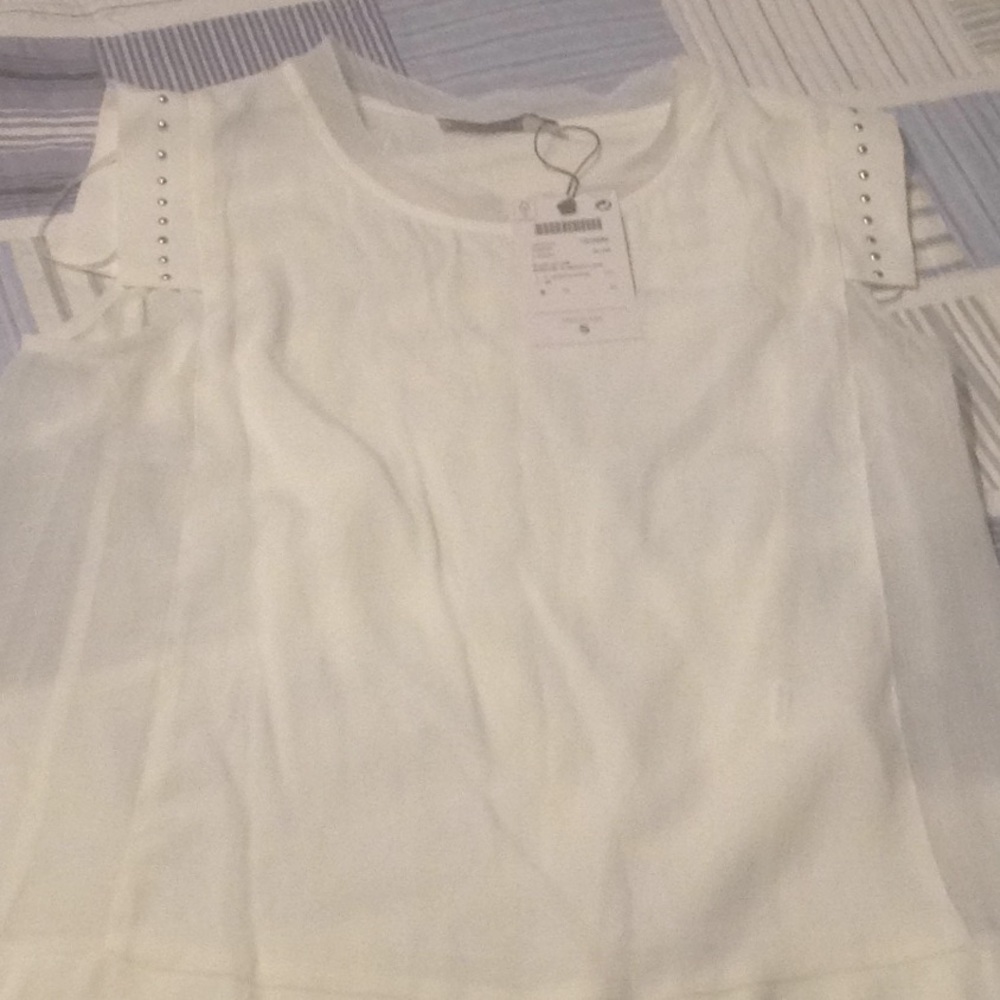 White sheer top